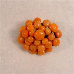 Coral Cluster Brooch, 19th Century. #1812336