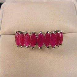 Ruby and Silver Bridge Ring. #1812340