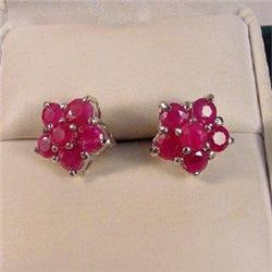 Ruby Cluster Ear Studs #1812341