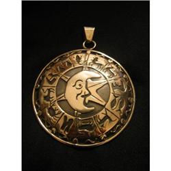 Sterling Silver Pendant Zodiac Signs Mexico #1812611