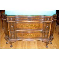 Antique Walnut Dresser with Hand Painted #1812635