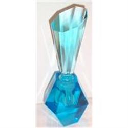 Blue Cut Glass Napco Perfume Bottle #1812647