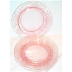Three Pink Tiffin Sylvan Elegant Glass Plates #1812702