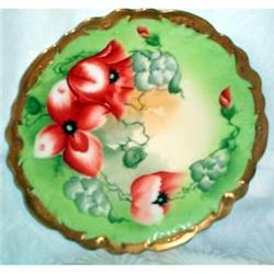 Hand Painted Limoges Poppy Plate #1812718