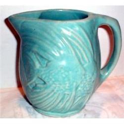 RARE McCoy Green Matt Glaze Angelfish Pitcher #1812752