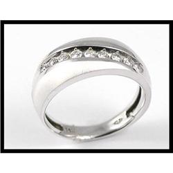 Stylish 14K White Gold Diamond Ring #1812819