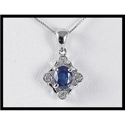 Lovely 18K White Gold Sapphire and Diamond #1812821