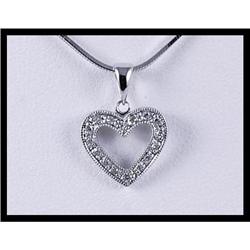 Loving Platinum Heart Shaped Pendant #1812822