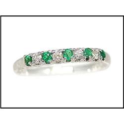 18K GOLD EMERALD DIAMOND RING WAS $350 #1812826