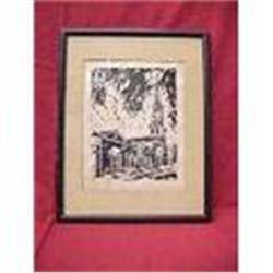 S/N Black and White Lithograph #1812929