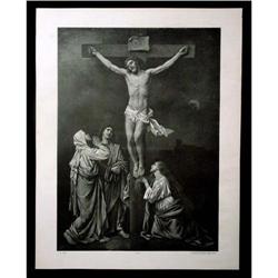 Old Print Christ Crucified  #1812997