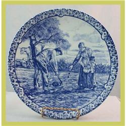 Blue Delft Plate Chemkefa Planting Potatoes #1813134