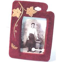 Victorian red velvet picture frame #1813185