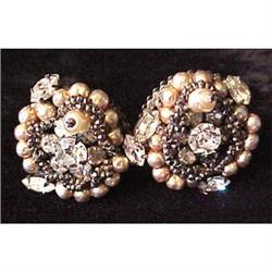 signed Robert costume jewelry earrings #1813190