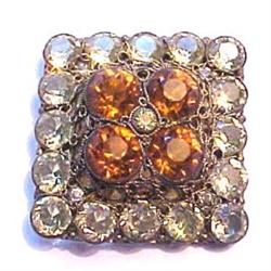 Signed Hobe crystal rhinestone pin #1813192