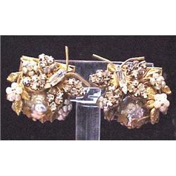 Robert rhinestone butterfly clip earrings #1813193