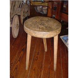 French antique stool from Normandy farm 19th c #1813254