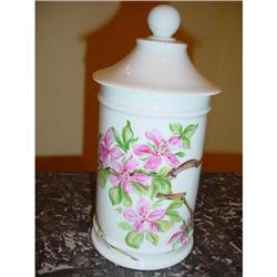 French porcelain Apothecary pot, signed  #1813257
