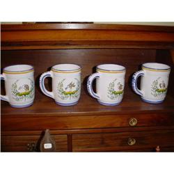 Pair of French mugs made by artist Renoleau #1813259