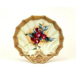 Nippon Japanese Kutani Bead Scallop Plate Sg #1813278