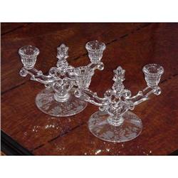 Depression Glass Candleholders SKU 6173 #1813441