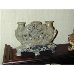 Vintage Chinese Carved Stone Inkstand #1813597