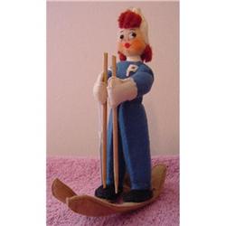 Doll Felt Norwegian Skier 6" Norway #1813675