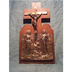 Vintasge  Crucifix with Jesus and Maria and #1813871