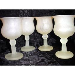 Frosted Hand blown Wine Glasses #1813969