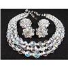 Image 1 : Old AURORA BOREALIS Crystal NECKLACE & Earrings#1814014