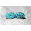 Image 1 : Sterling &Turquoise Handcrafted Cuff Links  #1814070