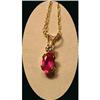 Image 1 : 10K Gold, Ruby and Diamond Pendant Necklace #1814080