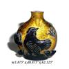 Image 1 : Yellow Base Blue Overlay Peking Glass Snuff #1814197