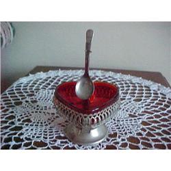 Ruby Color Server, Made in England, Heart shape#1814282