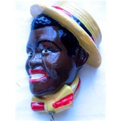 Head of a man from 1940 with a tooth cleaner in#1814319