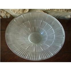 French Art Deco Frosted Glass Salad Bowl #1814410