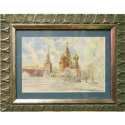 St. Basil's Cathedral Watercolor #1821972