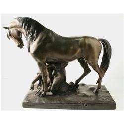 Bronze entitled ?Deux Amis? by V. Peter #1821982