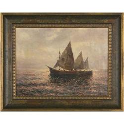 Mario F, ?Capri? original maritime oil #1821986