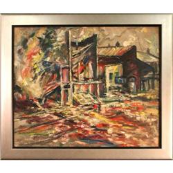  Town Scene  Original Oil by Robert MacIsaac #1822003