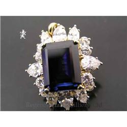 RHJ Synthetic Sapphire & CZ Pendant #1822032