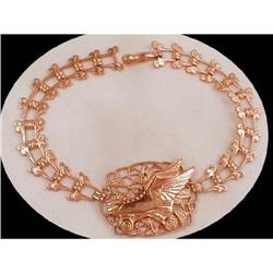 14kt ROSE gold VICTORIAN Bookchain bracelet #1822393