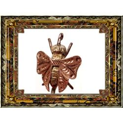 14KT GOLD Aesthetic FLY MOTH rose stickpin #1822420