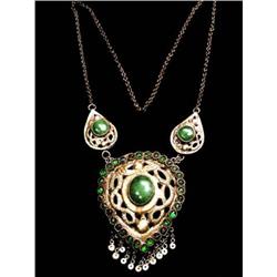CLEOPATRA SNAKE CZECH DROP NECKLACE #1822428