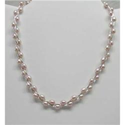 Pink Fresh Water  Pearl Silver 16? Necklace  #1822479