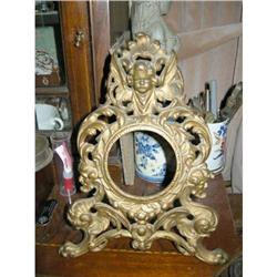 Antique Gilt Metal Picture FrameWatch holder #1822483