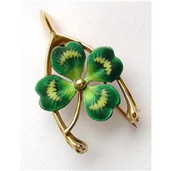 14 kt gold Good Luck Pin #1822556