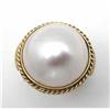 Image 1 : 1960s 14 kt and Mabe Pearl Ring #1822614