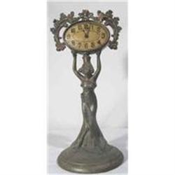 Art Nouveau Figural Lady Clock c1900 #1822623