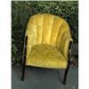 Image 1 : Upholstered Brocade Channel Back  Barrel Chair #1822709